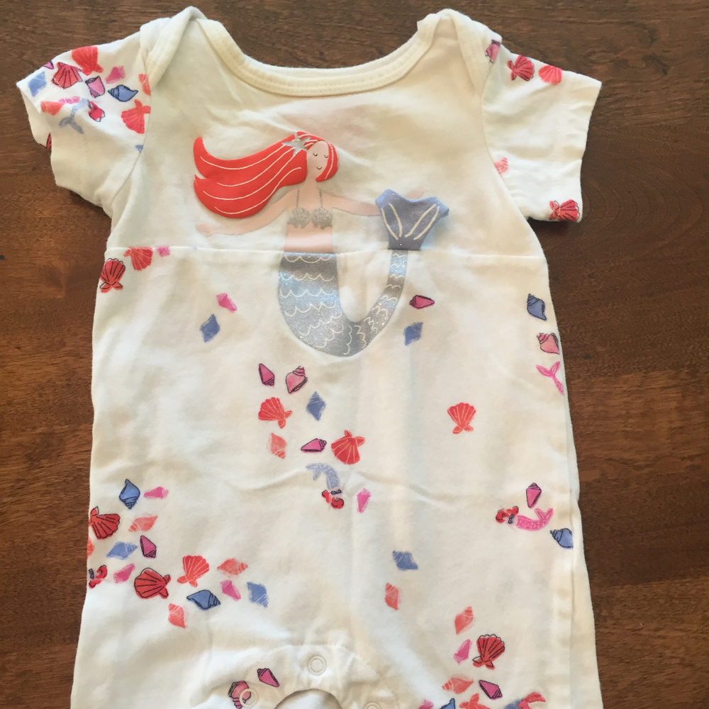 Joules mermaid romper 0-3 months